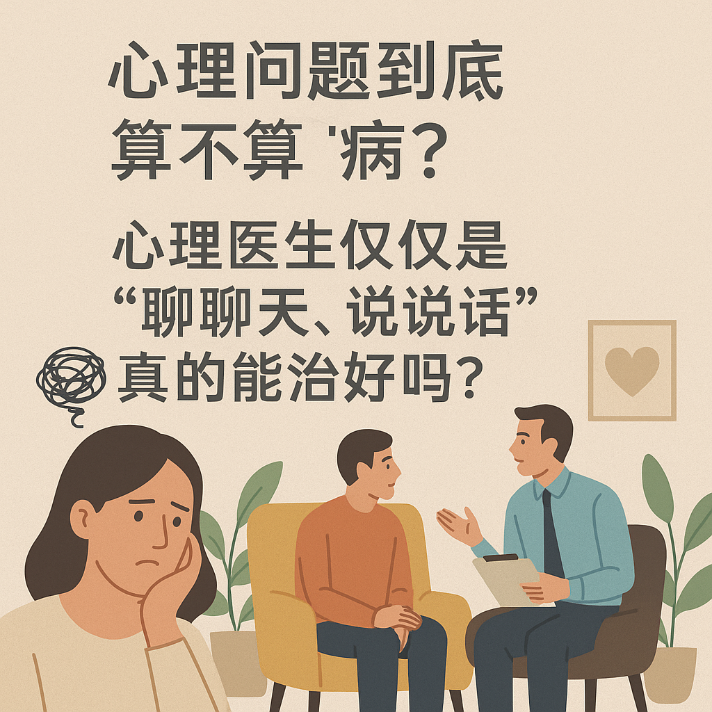 心理问题到底算不算“病”？心理医生仅仅是“聊聊天、说说话”真的能治好吗？
