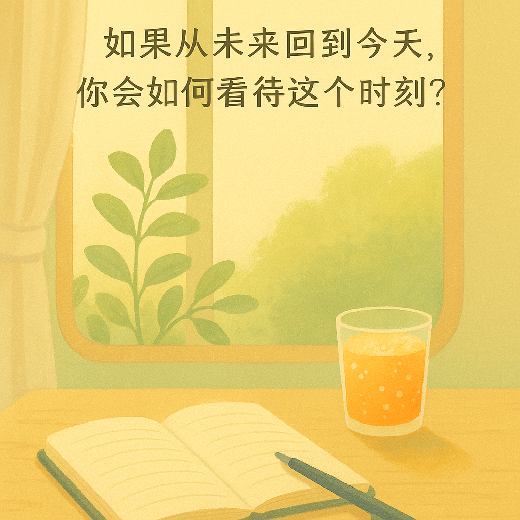 假想你从未来穿越回到今天，会发现当下的每一刻都充满了意义